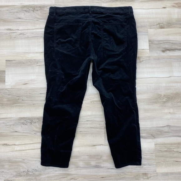 Loft Plus Size Black Velvet Modern Skinny Pants Comfortable Sz 22 - Picture 7 of 8